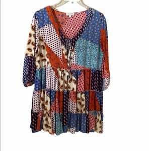Velzera  Boho Paisley Baby doll dress/ top